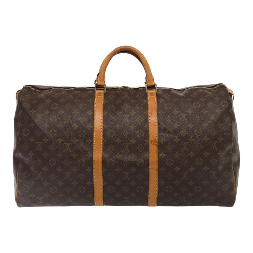 Louis Vuitton Keepall Bag Monogram Canvas Brown Canvas Travel Bag Bag (Pre-Owned)