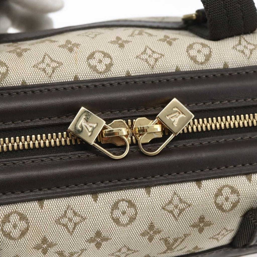 Louis Vuitton Josephine Handbag Mini Lin Khaki Canvas Handbag (Pre-Owned)