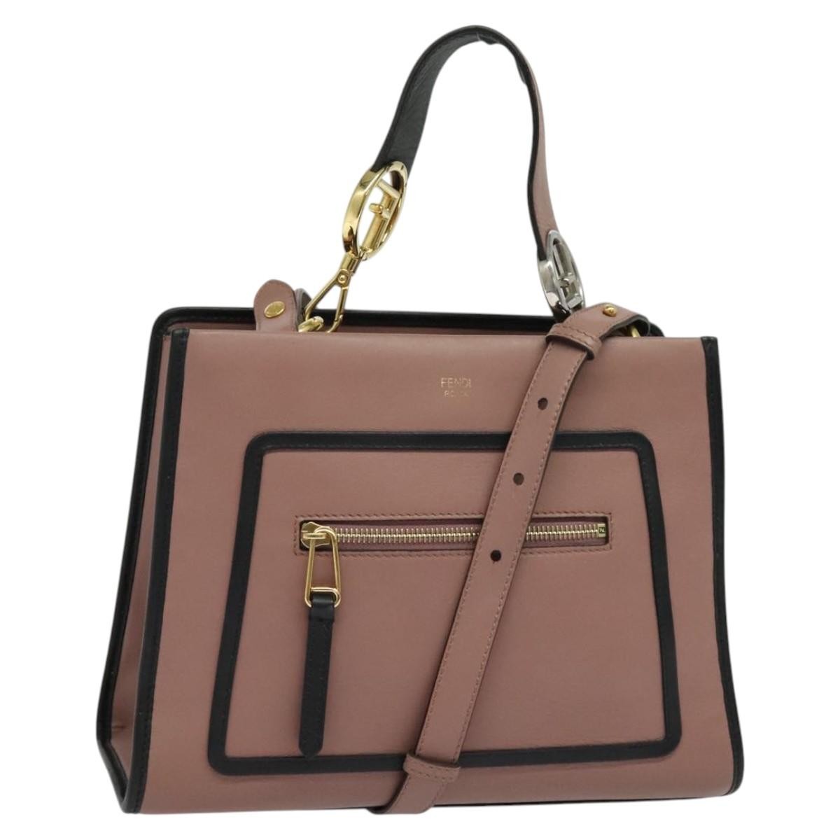 Fendi Runaway Bag Leather Pink Leather Bag (Pre-Owned)