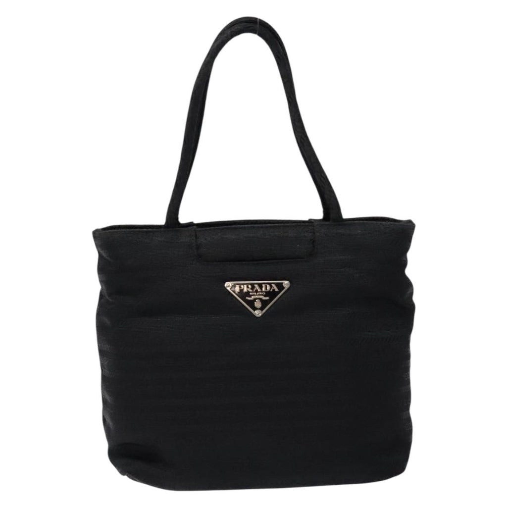Prada Vintage Zip Handbag Tessuto Black Nylon Handbag (Pre-Owned)