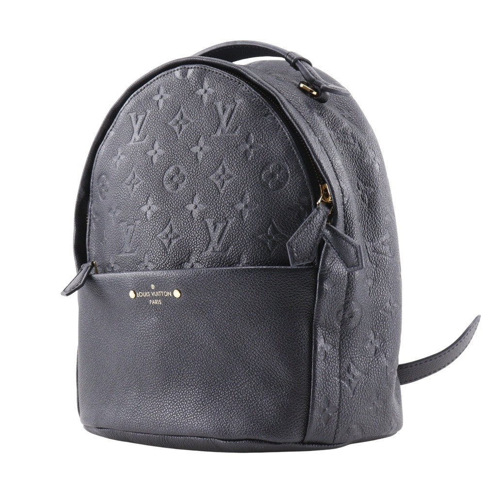 Louis Vuitton Sorbonne Backpack Monogram Empreinte Leather Black Leather Backpack Bag (Pre-Owned)