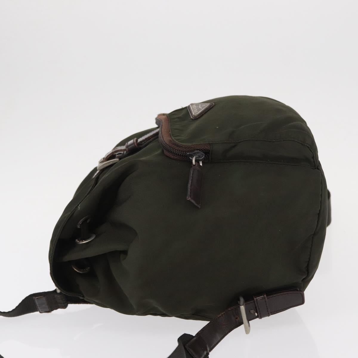 Prada Front Pocket Backpack Tessuto Khaki Nylon Backpack Bag (Pre-Owned)