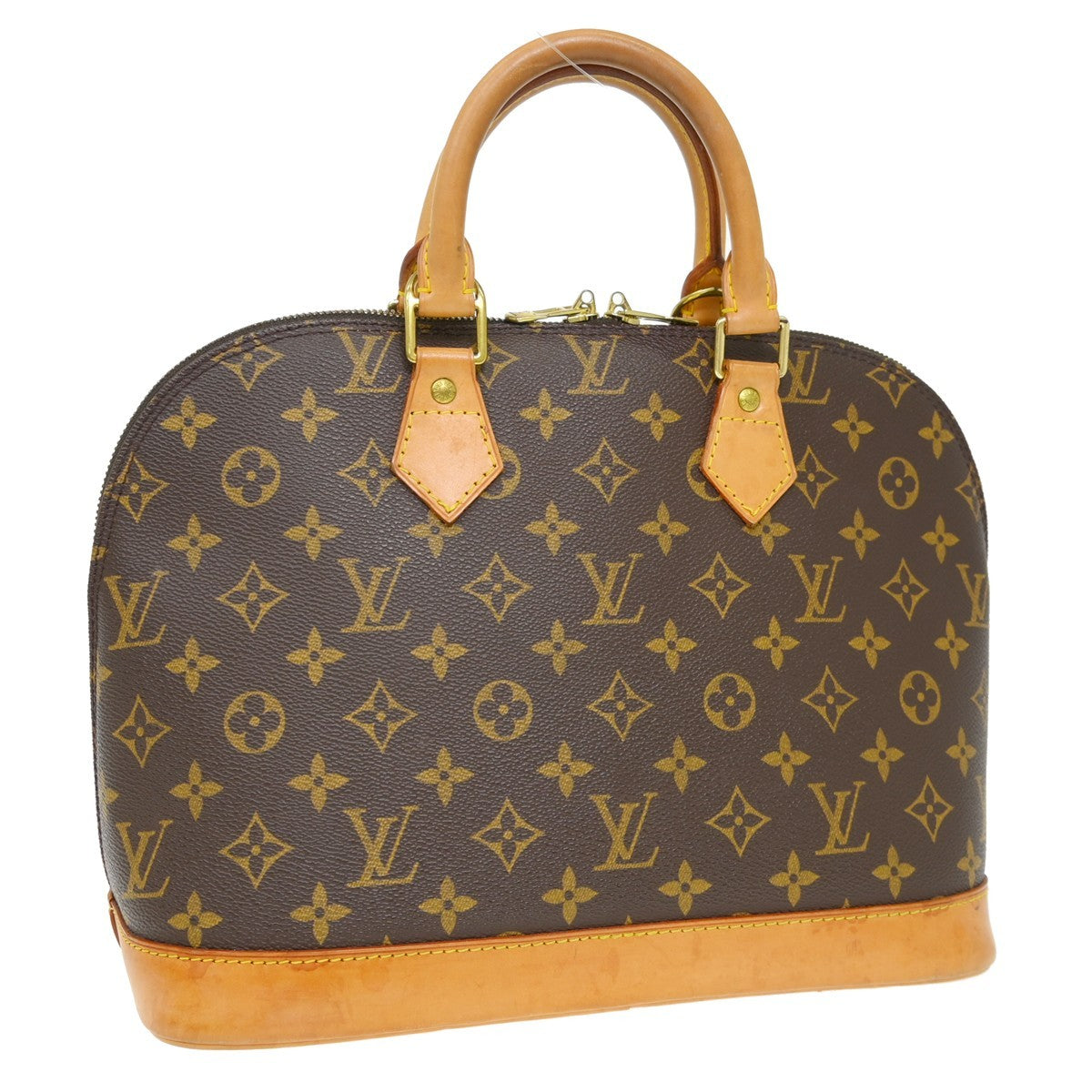 Louis Vuitton Alma Handbag Monogram Canvas Brown Canvas Handbag (Pre-Owned)