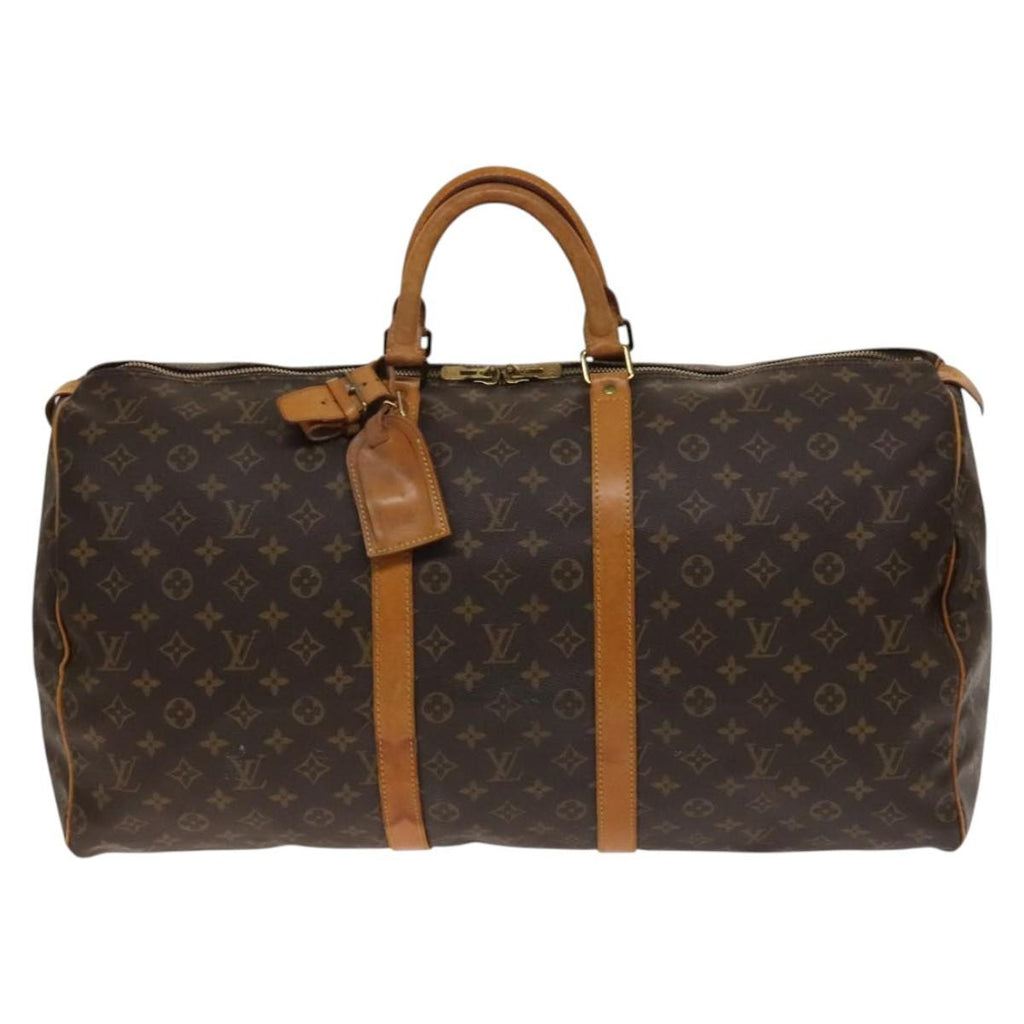 Louis Vuitton Keepall Bag Monogram Canvas Brown Canvas Travel Bag Bag (Pre-Owned)