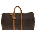 Louis Vuitton Keepall Bag Monogram Canvas Brown Canvas Travel Bag Bag (Pre-Owned)