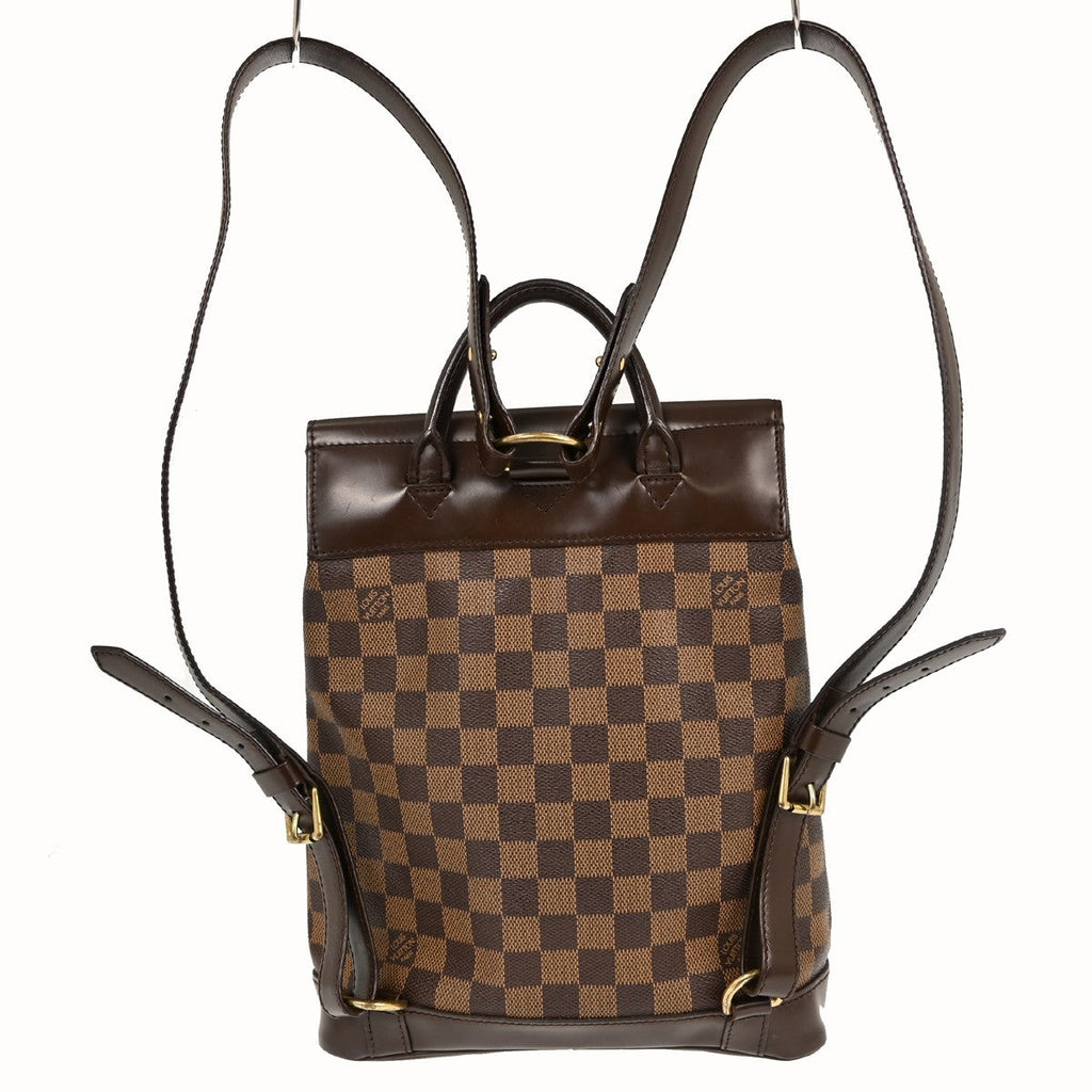 Louis Vuitton Soho Backpack Damier Brown Canvas Backpack Bag (Pre-Owned)