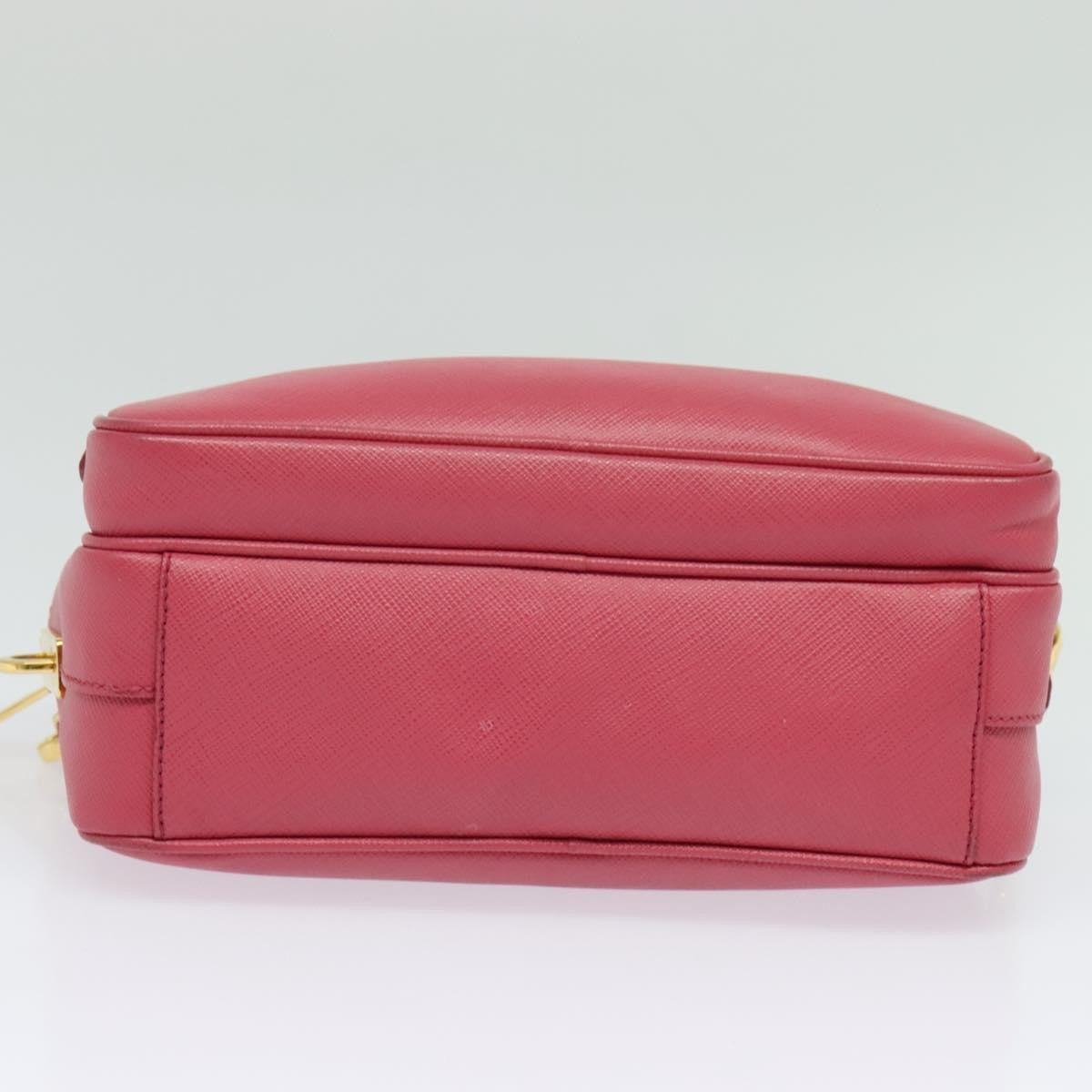 Prada Front Pocket Crossbody Bag Saffiano Leather Pink Leather Shoulder Bag Bag (Pre-Owned)
