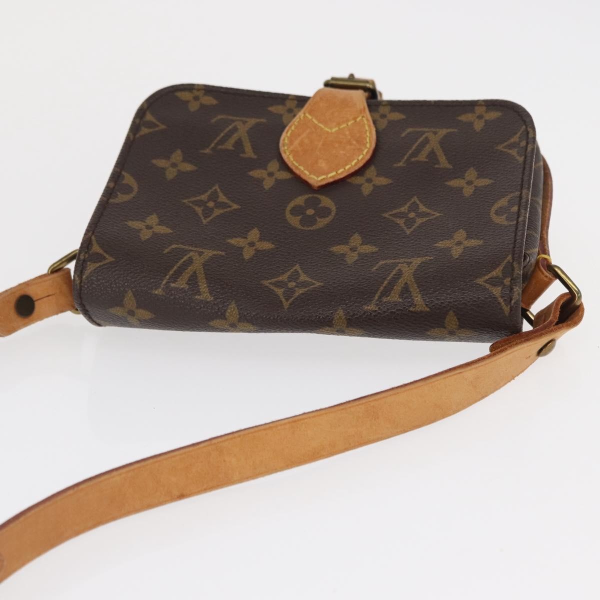 Louis Vuitton Cartouchiere Handbag Monogram Canvas Brown Canvas Shoulder Bag Bag (Pre-Owned)