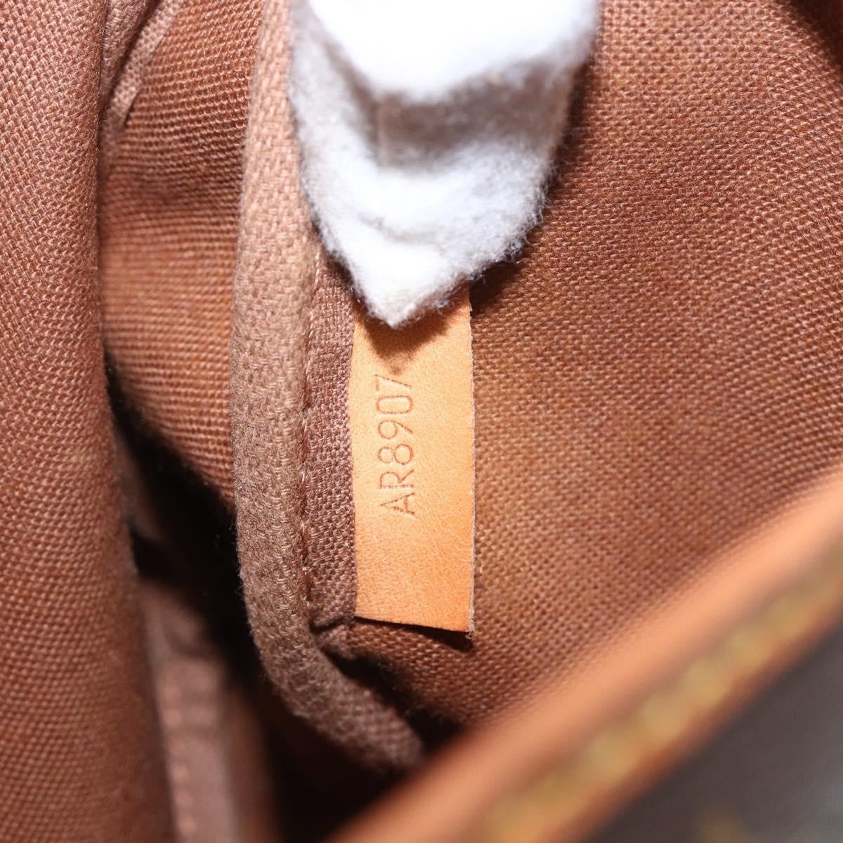 Louis Vuitton Saumur Handbag Monogram Canvas Brown Canvas Shoulder Bag Bag (Pre-Owned)
