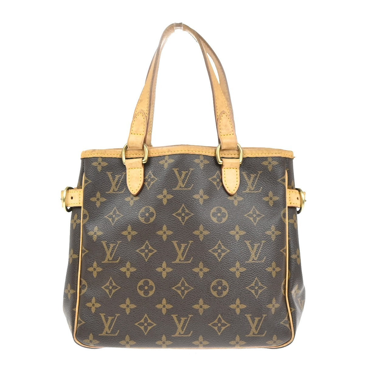 Louis Vuitton Batignolles Handbag Monogram Canvas Brown Leather Handbag (Pre-Owned)