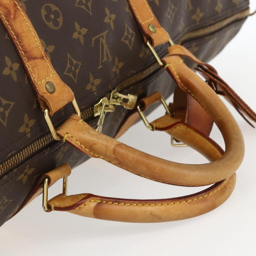 Louis Vuitton Keepall Bag Monogram Canvas Brown Canvas Travel Bag Bag (Pre-Owned)