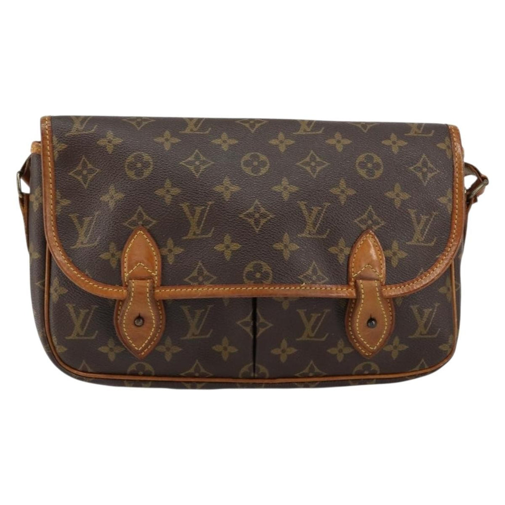 Louis Vuitton Sac Gibeciere Messenger Bag Monogram Canvas Brown Canvas Shoulder Bag Bag (Pre-Owned)