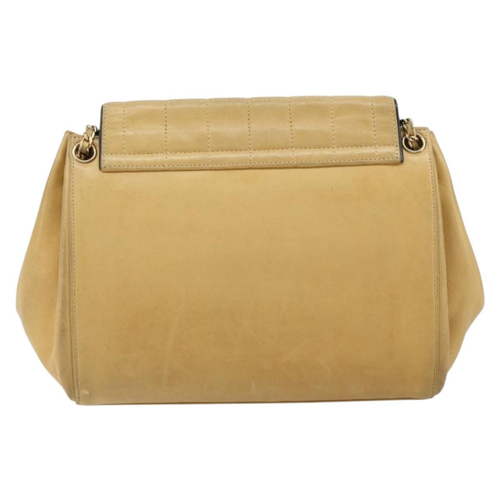 Chanel Chocolate Bar Accordion Reissue Flap Bag Quilted Lambskin Beige Leather Shoulder Bag Bag (Pre-Owned)