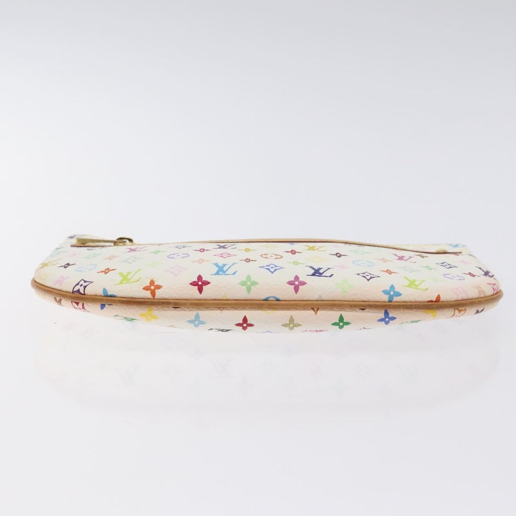 Louis Vuitton Pochette Gm Monogram Multicolor White Canvas Clutche & Pouche Bag (Pre-Owned)