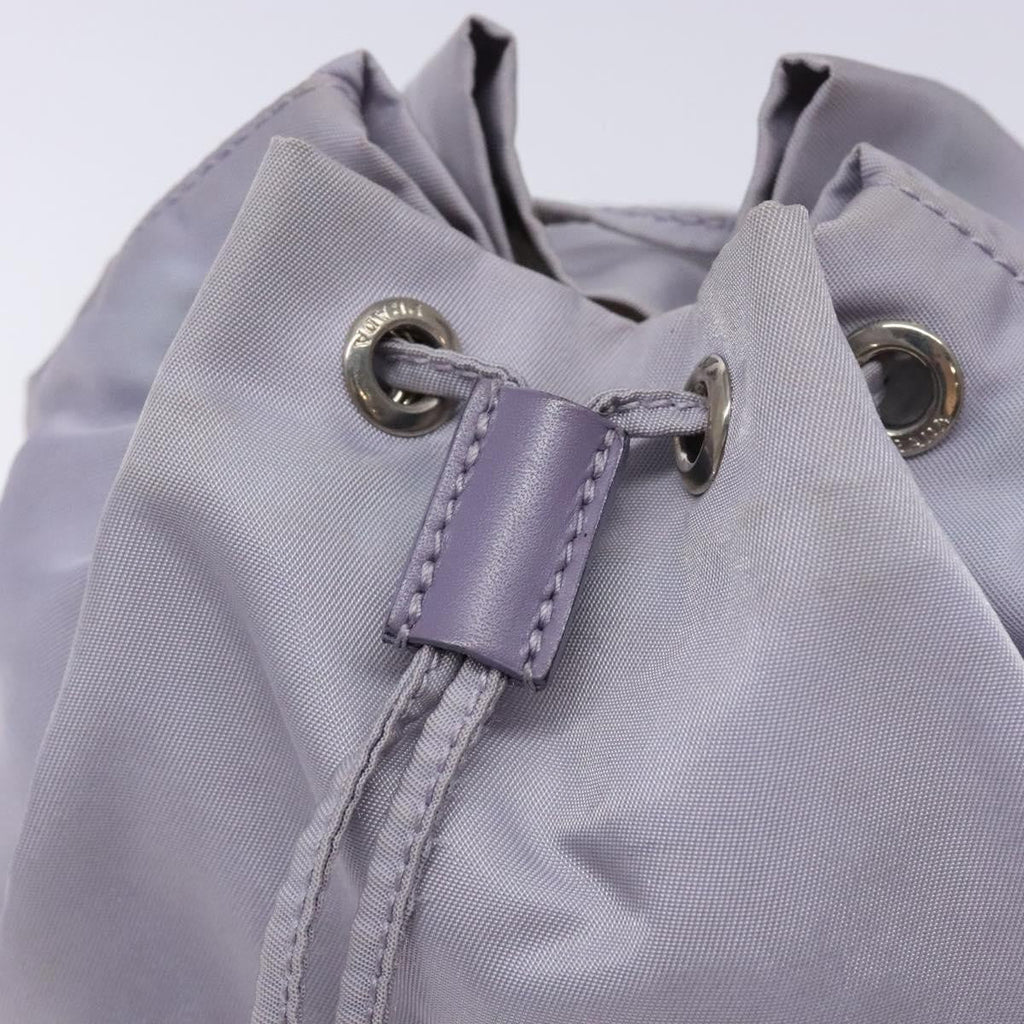 Prada Vela Drawstring Bucket Pouch Tessuto Purple Nylon Bag (Pre-Owned)