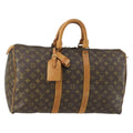 Louis Vuitton Keepall Bag Monogram Canvas Brown Canvas Travel Bag Bag (Pre-Owned)