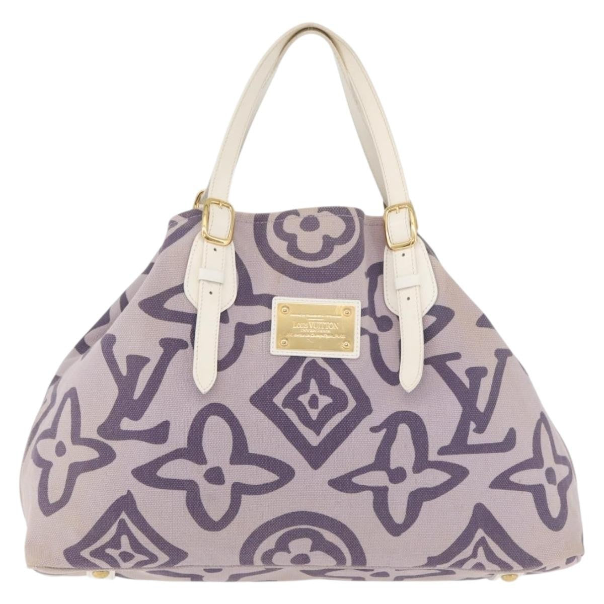 Louis Vuitton Tahitienne Cabas Canvas Purple Canvas Tote Bag Bag (Pre-Owned)