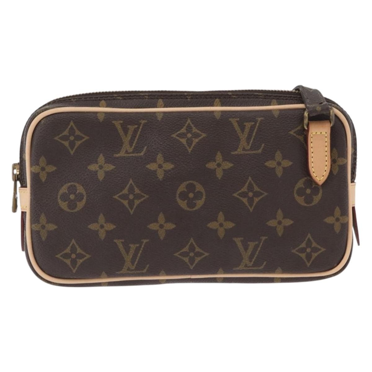 Louis Vuitton Pochette Marly Bandouliere Bag Monogram Canvas Brown Canvas Shoulder Bag Bag (Pre-Owned)