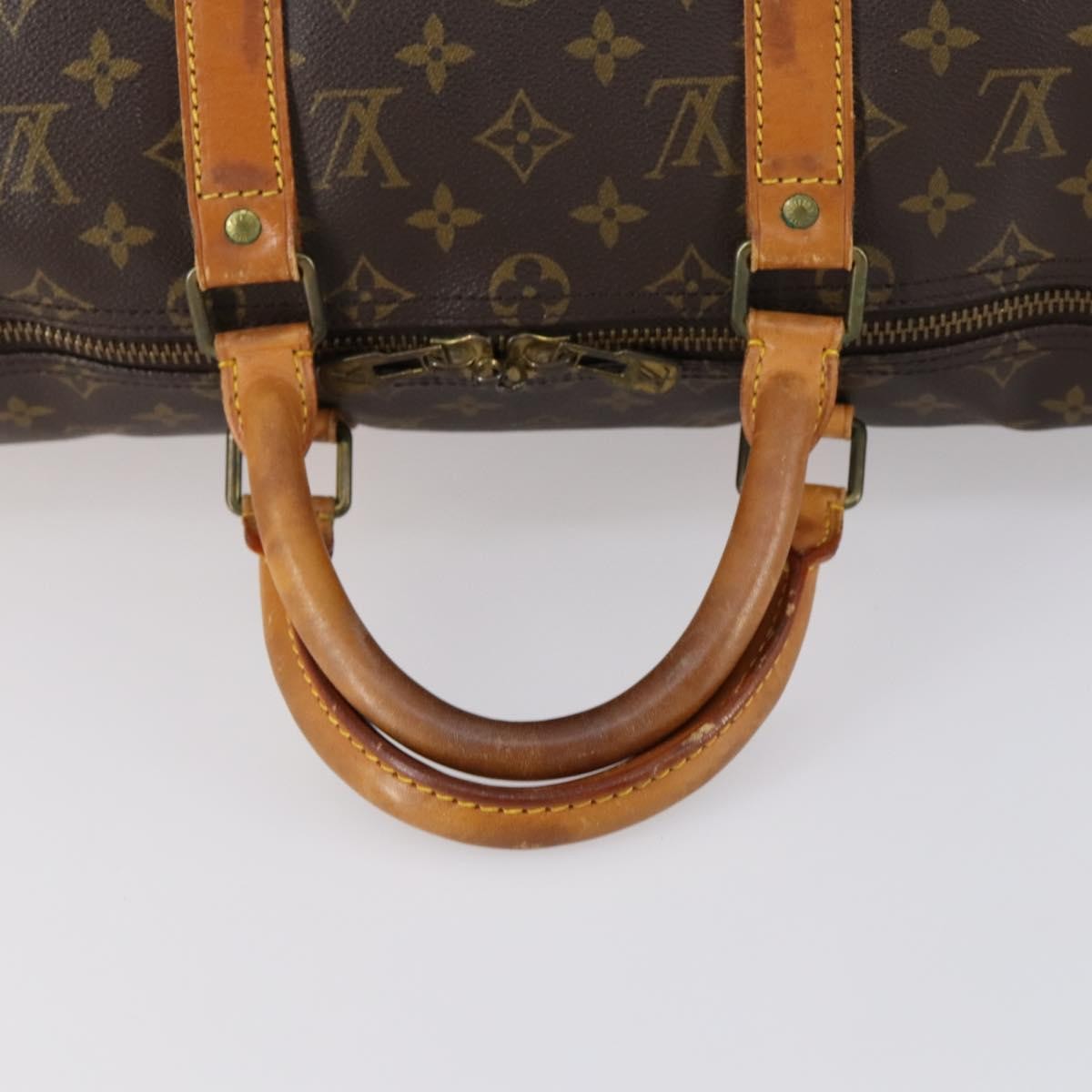 Louis Vuitton Keepall Bag Monogram Canvas Brown Canvas Travel Bag Bag (Pre-Owned)
