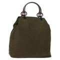 Prada Resin Handle Tote Tessuto Khaki Nylon Tote Bag Bag (Pre-Owned)