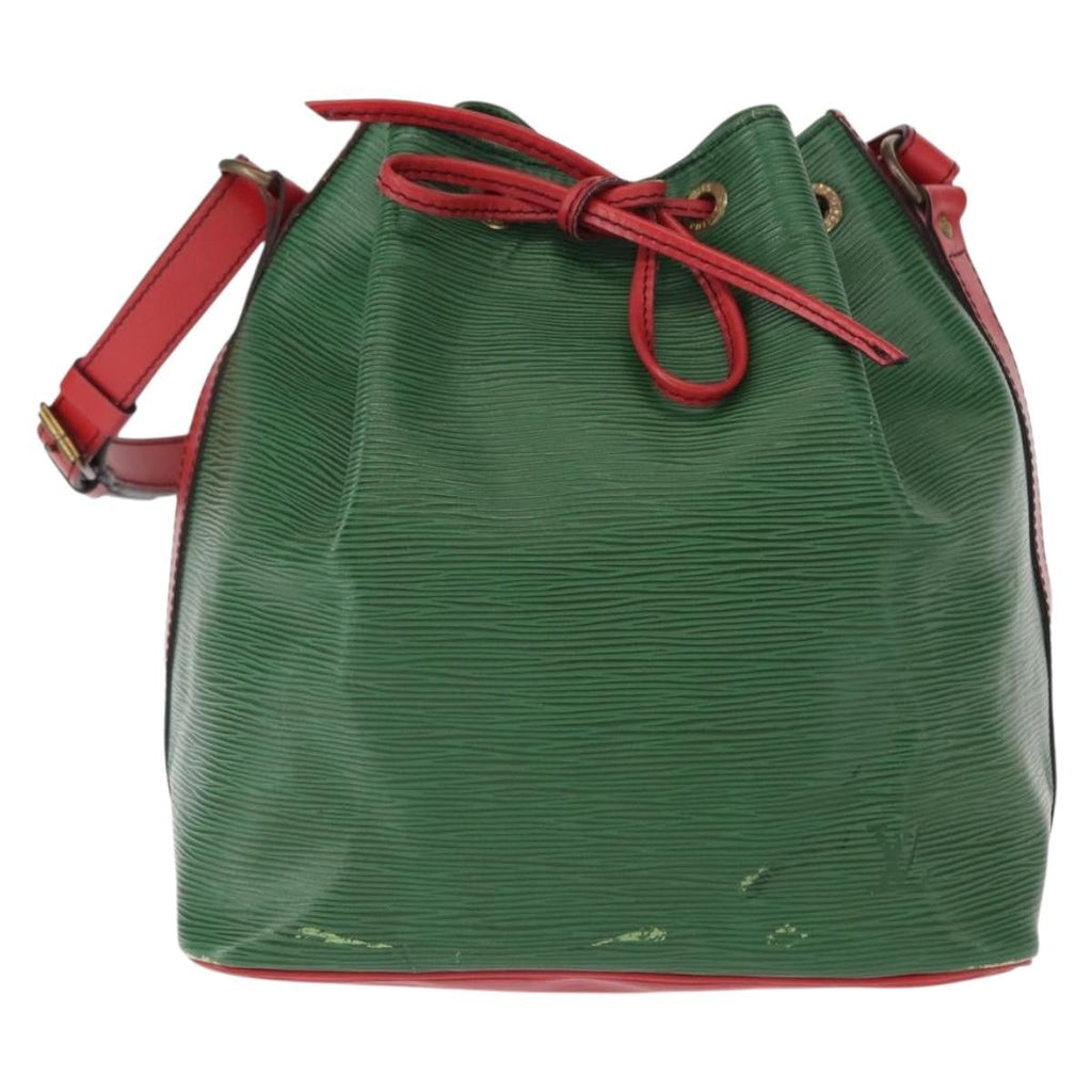 Louis Vuitton Bicolor Petit Noe Handbag Epi Leather Green Leather Shoulder Bag Bag (Pre-Owned)