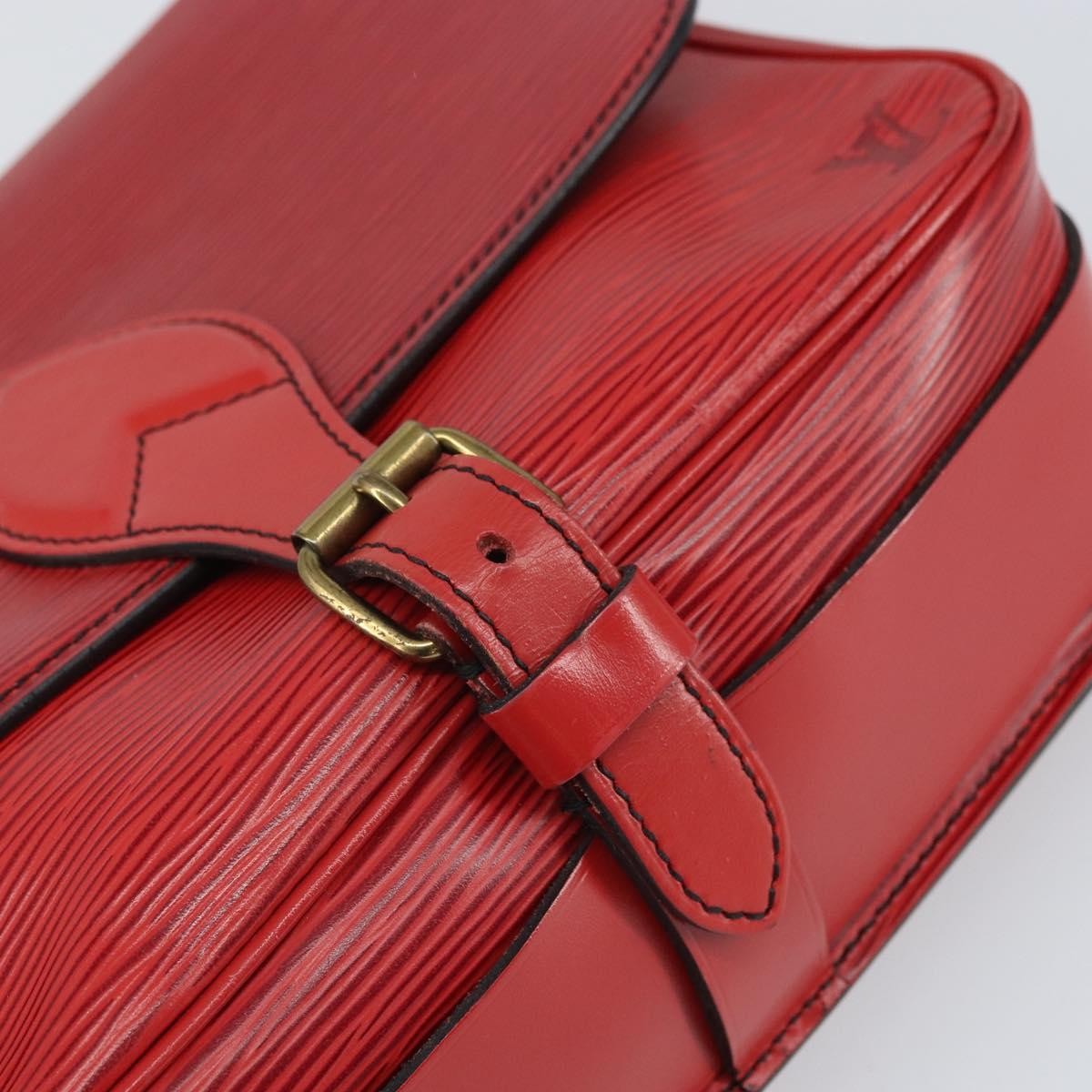 Louis Vuitton Cartouchiere Handbag Epi Leather Red Leather Shoulder Bag Bag (Pre-Owned)