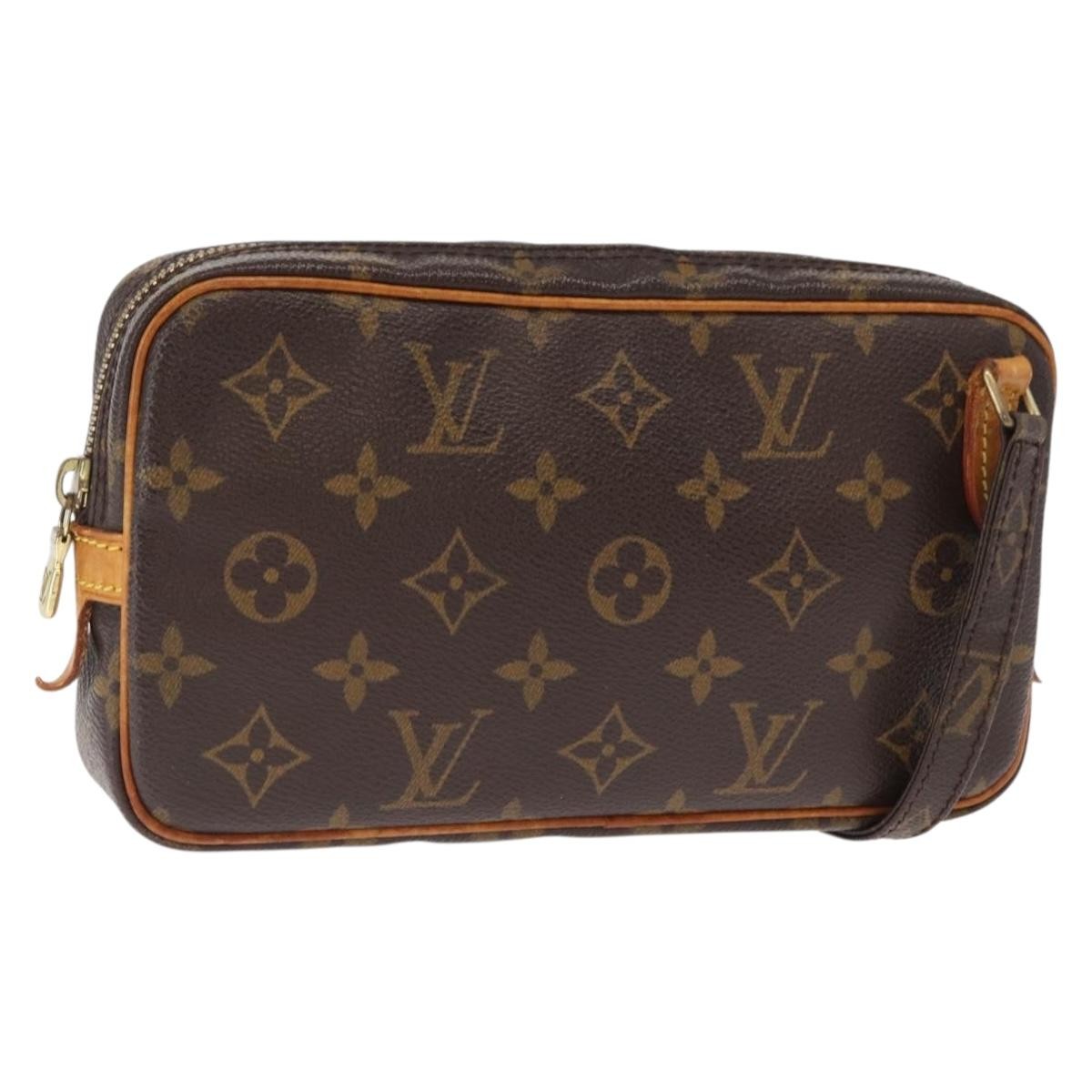 Louis Vuitton Pochette Marly Bandouliere Bag Monogram Canvas Brown Canvas Shoulder Bag Bag (Pre-Owned)