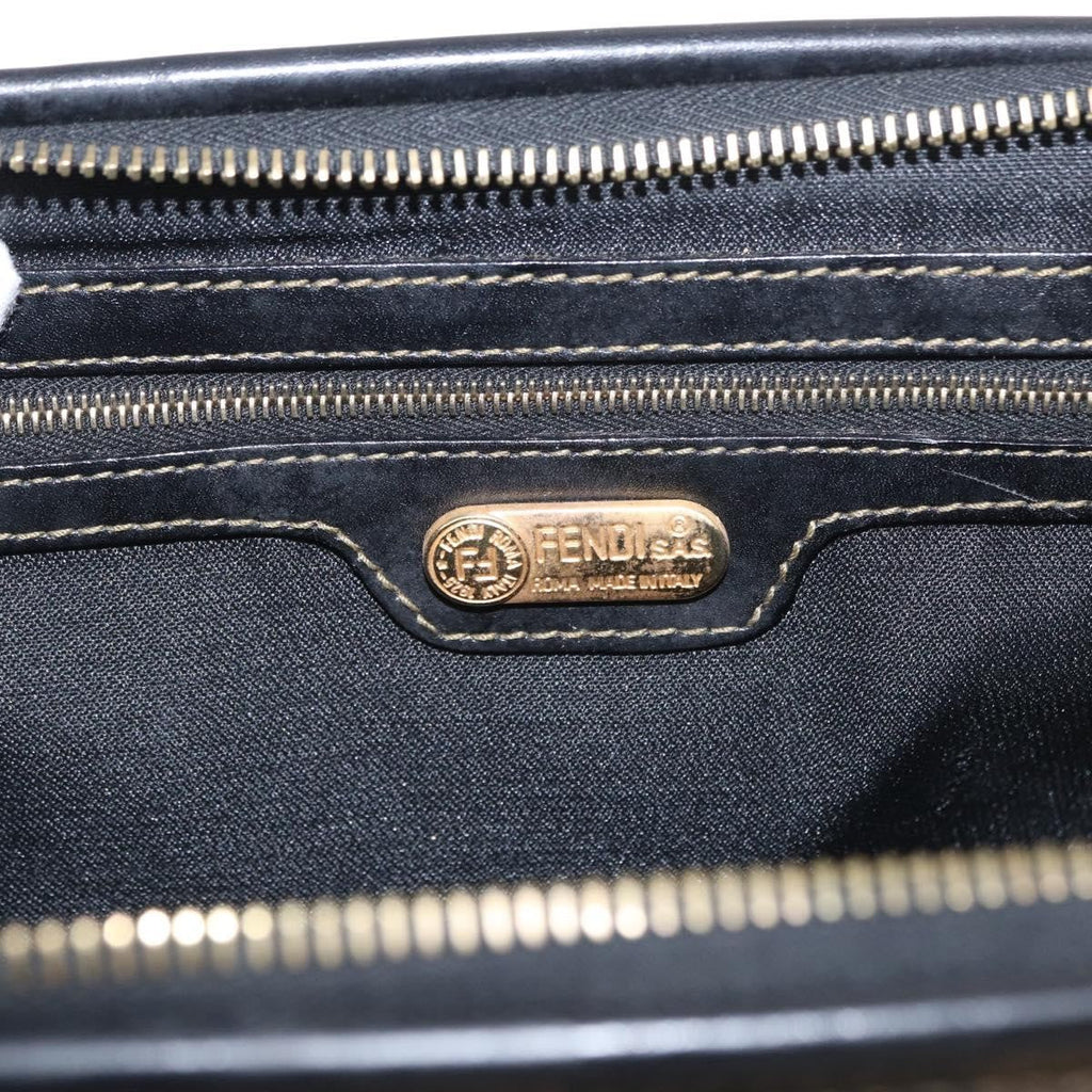 Fendi Vintage Pequin Convertible Boston Bag Coated Canvas Brown Canvas Travel Bag Bag (Pre-Owned)