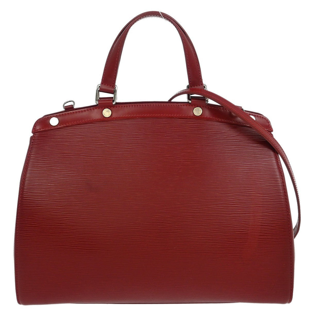 Louis Vuitton Brea Handbag Epi Leather Red Leather Tote Bag Bag (Pre-Owned)