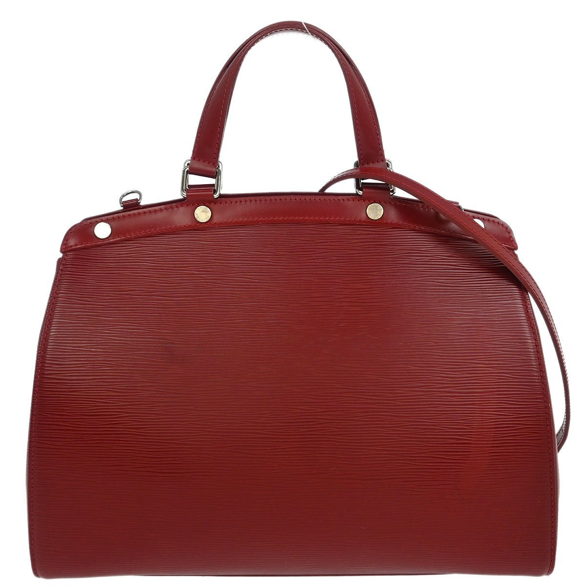Louis Vuitton Brea Handbag Epi Leather Red Leather Tote Bag Bag (Pre-Owned)