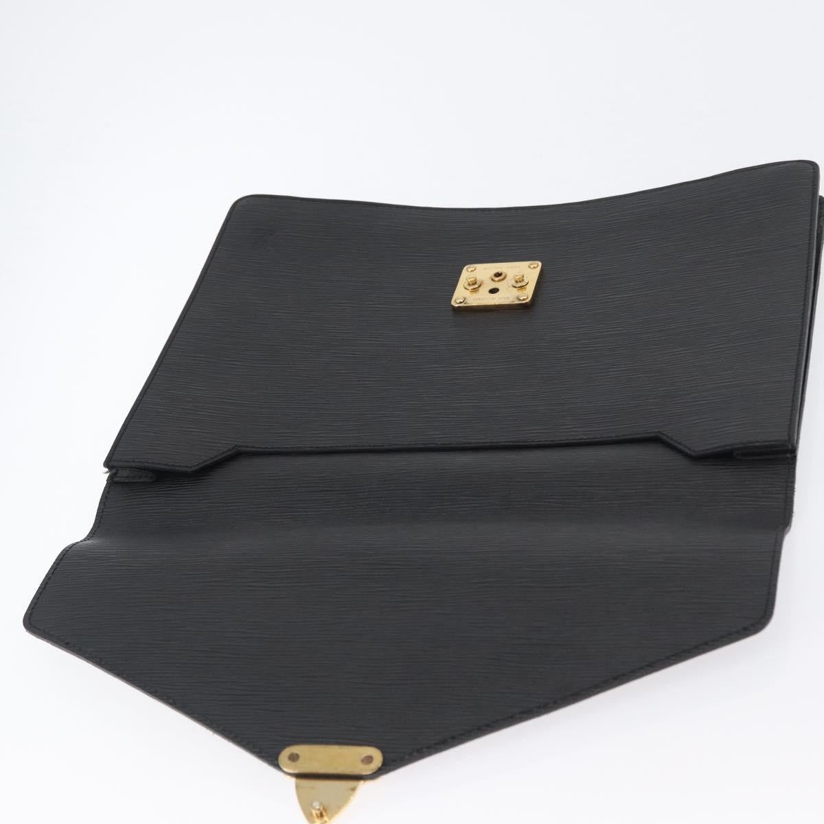 Louis Vuitton Porte-Documents Senateur Bag Epi Leather Black Leather Briefcase Bag (Pre-Owned)