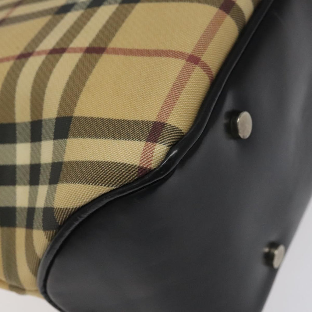 Burberry Nova Check Handbag Nova Check Canvas And Leather Beige Canvas Handbag (Pre-Owned)