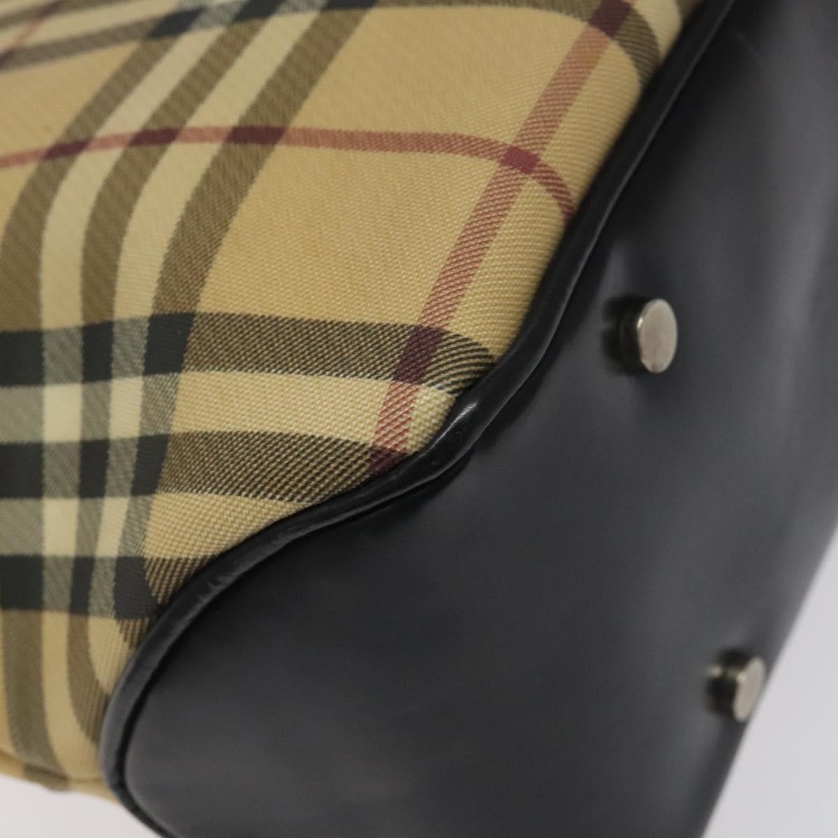 Burberry Nova Check Handbag Nova Check Canvas And Leather Beige Canvas Handbag (Pre-Owned)