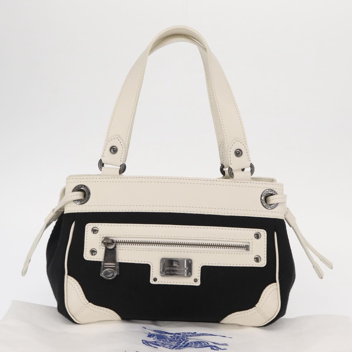 Burberry Vintage Handbag Canvas Black Canvas Handbag (Pre-Owned)