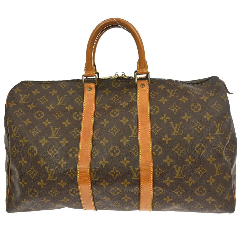 Louis Vuitton Keepall Bag Monogram Canvas Brown Canvas Travel Bag Bag (Pre-Owned)
