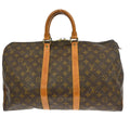 Louis Vuitton Keepall Bag Monogram Canvas Brown Canvas Travel Bag Bag (Pre-Owned)