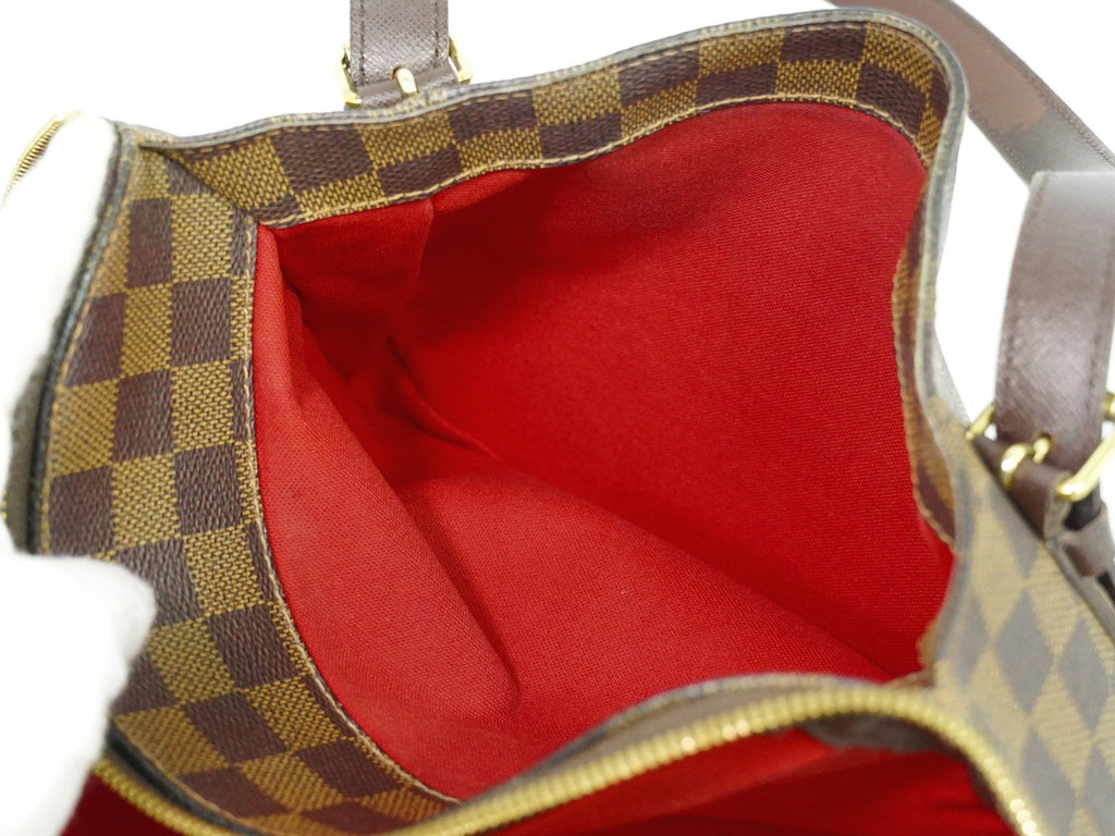 Louis Vuitton Belem Handbag Damier Brown Canvas Shoulder Bag Bag (Pre-Owned)