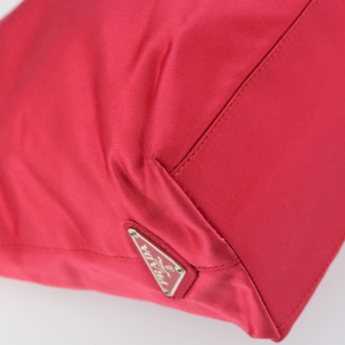 Prada Vintage Handbag Satin Red Satin Handbag (Pre-Owned)