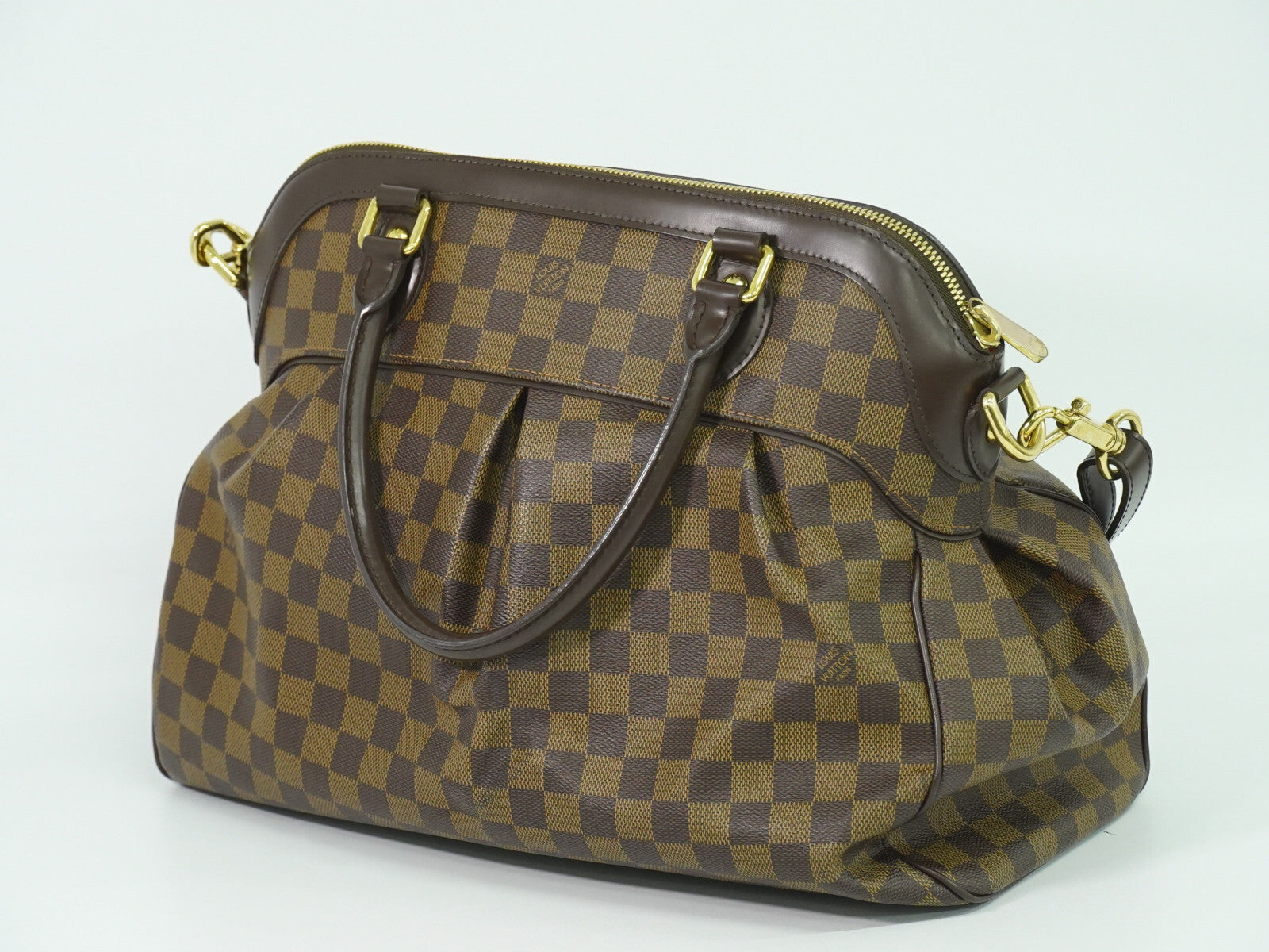 Louis Vuitton Trevi Handbag Damier Brown Canvas Handbag (Pre-Owned)