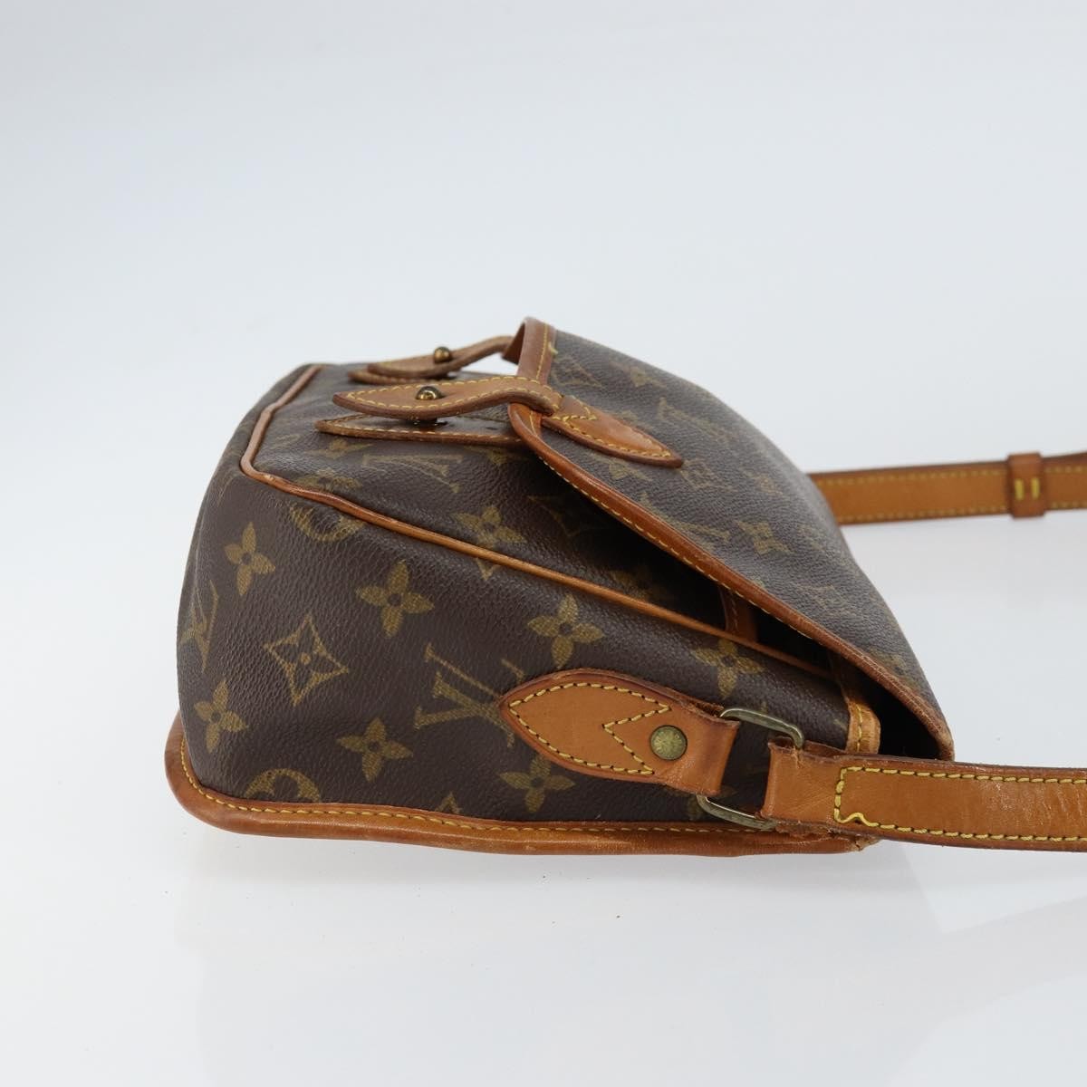 Louis Vuitton Sac Gibeciere Messenger Bag Monogram Canvas Brown Canvas Shoulder Bag Bag (Pre-Owned)