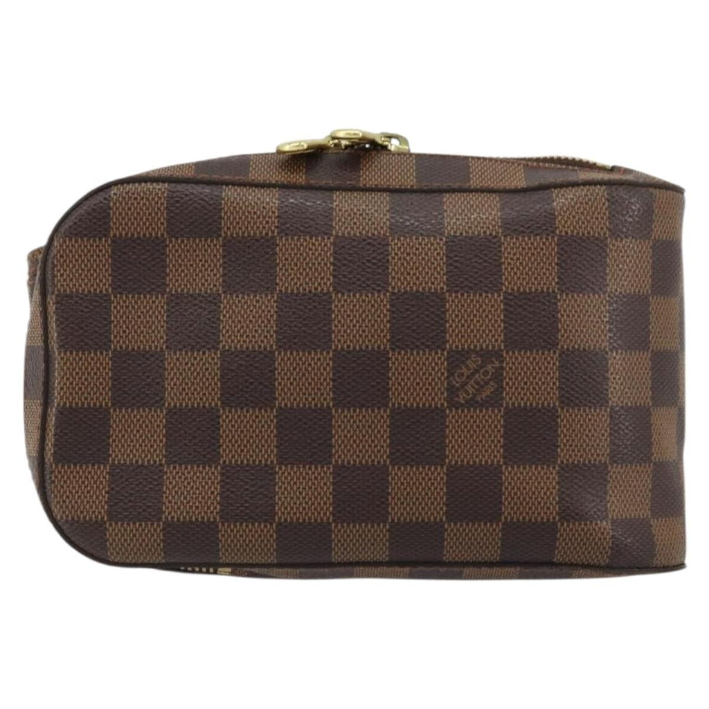 Louis Vuitton Geronimos Waist Bag Damier Brown Canvas Shoulder Bag Bag (Pre-Owned)