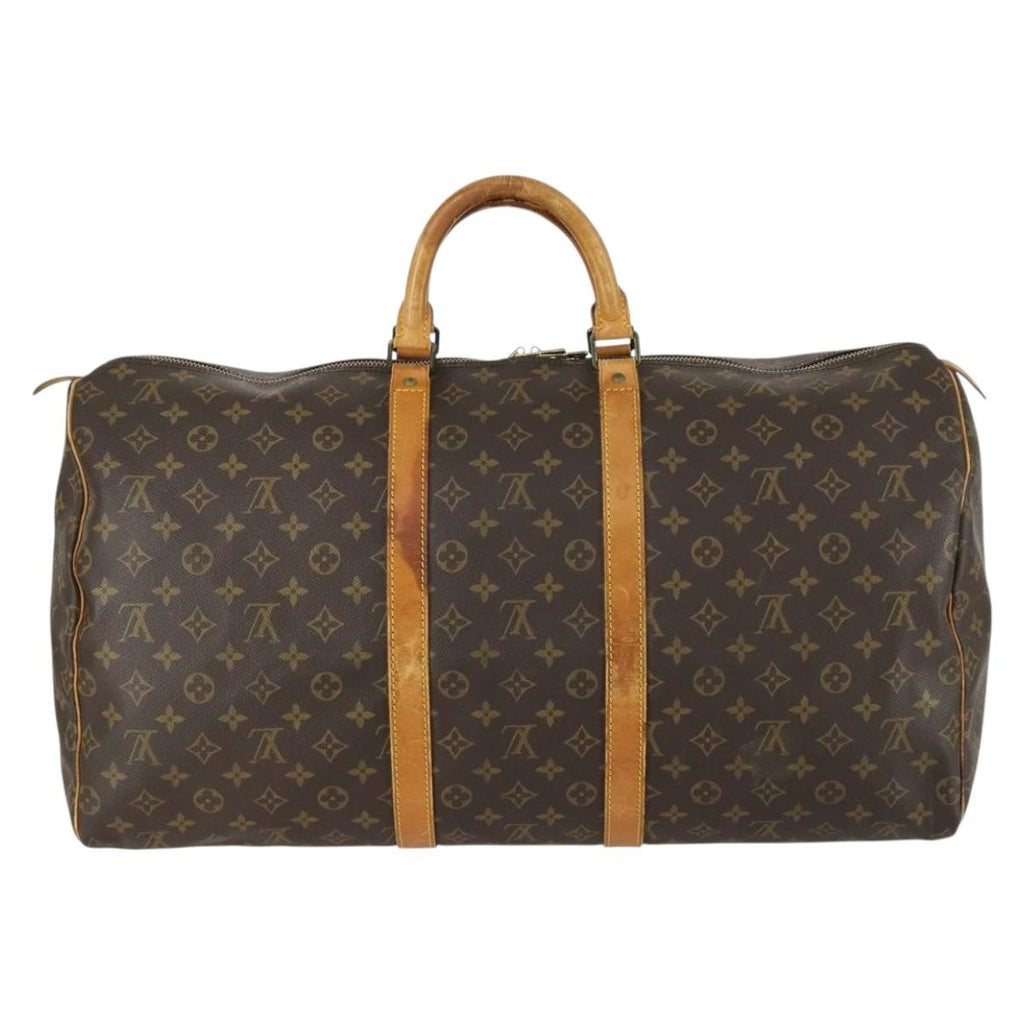 Louis Vuitton Keepall Bag Monogram Canvas Brown Canvas Travel Bag Bag (Pre-Owned)