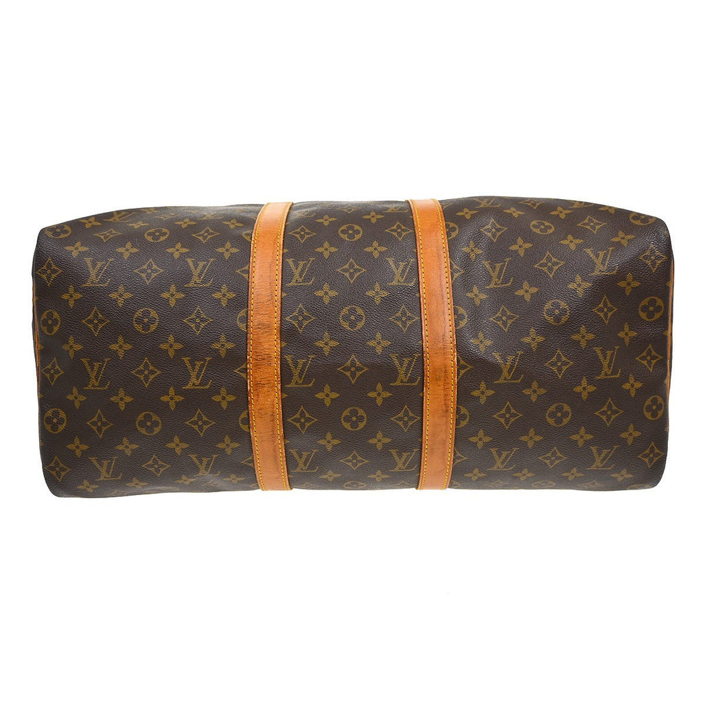 Louis Vuitton Keepall Bag Monogram Canvas Brown Canvas Travel Bag Bag (Pre-Owned)