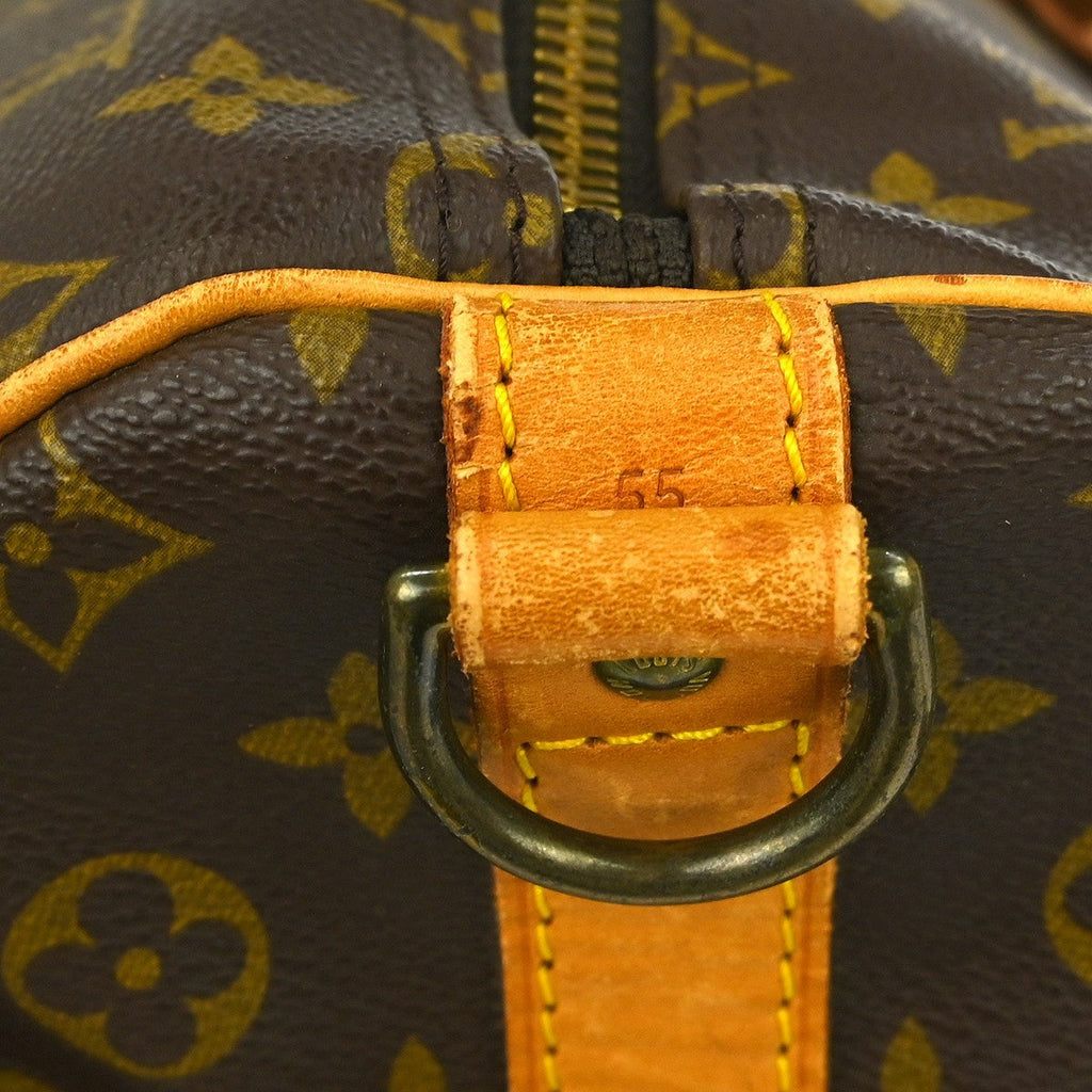 Louis Vuitton Keepall Bandouliere Bag Monogram Canvas Brown Canvas Travel Bag Bag (Pre-Owned)