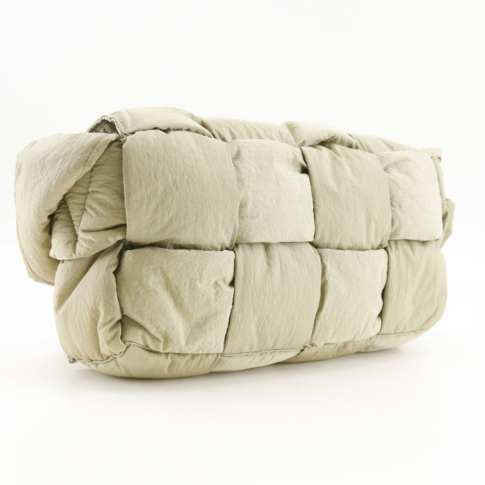 Bottega Veneta Padded Tech Cassette Crossbody Bag Intrecciato Nylon Khaki Nylon Shoulder Bag Bag (Pre-Owned)