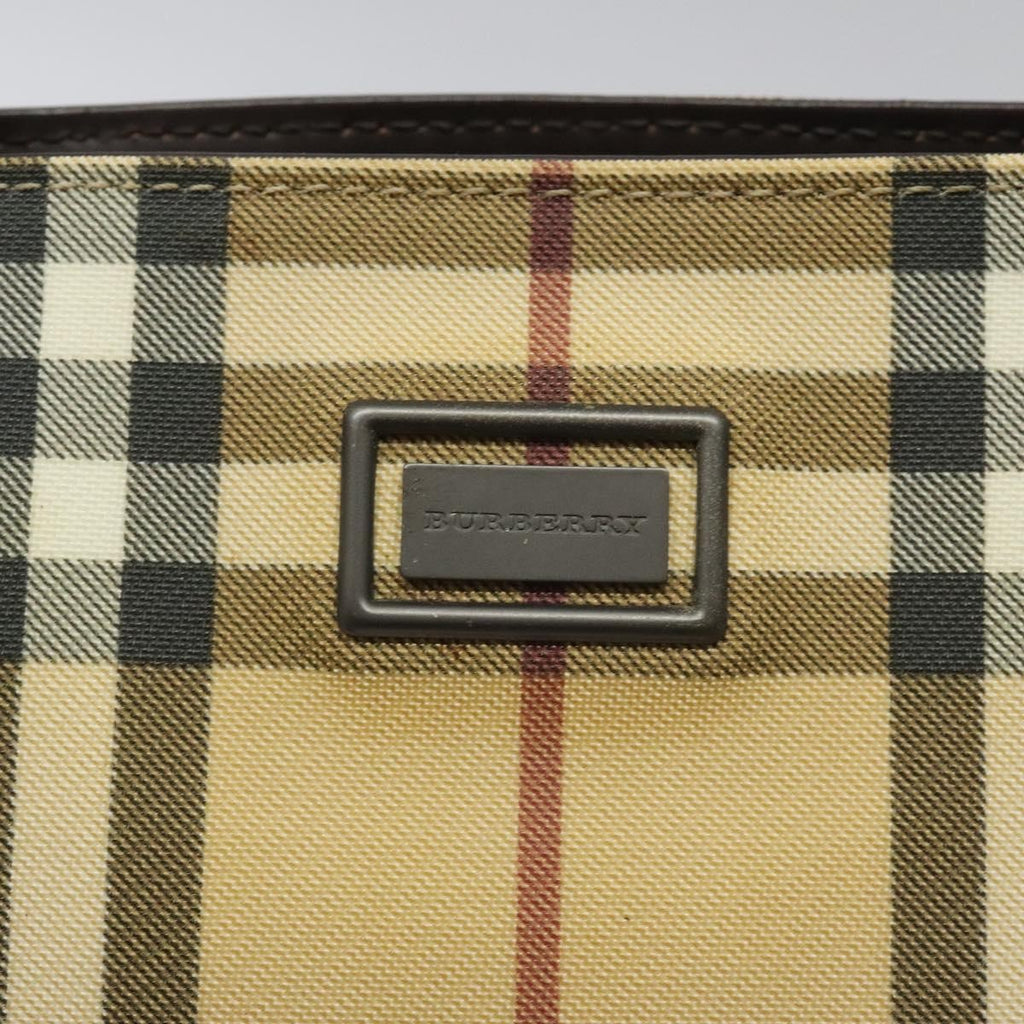 Burberry Nova Check Handbag Nova Check Canvas Beige Canvas Handbag (Pre-Owned)