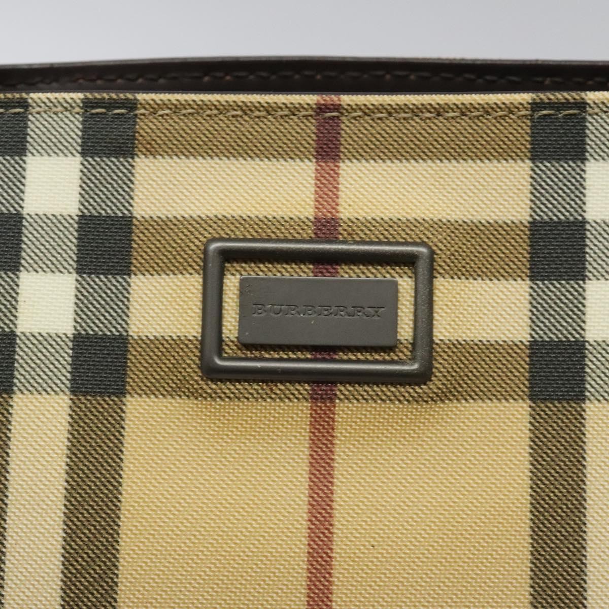 Burberry Nova Check Handbag Nova Check Canvas Beige Canvas Handbag (Pre-Owned)