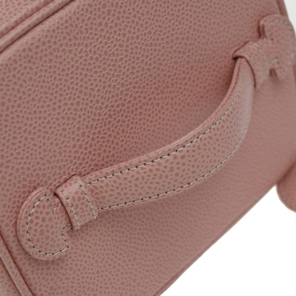 Chanel Vintage Timeless Cosmetic Case Caviar Pink Leather Handbag (Pre-Owned)