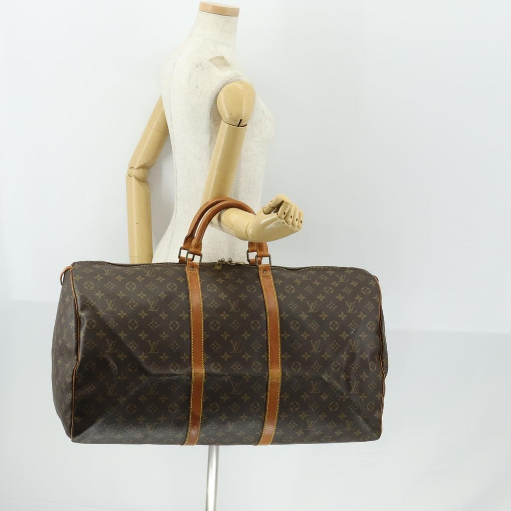 Louis Vuitton Keepall Bag Monogram Canvas Brown Canvas Travel Bag Bag (Pre-Owned)
