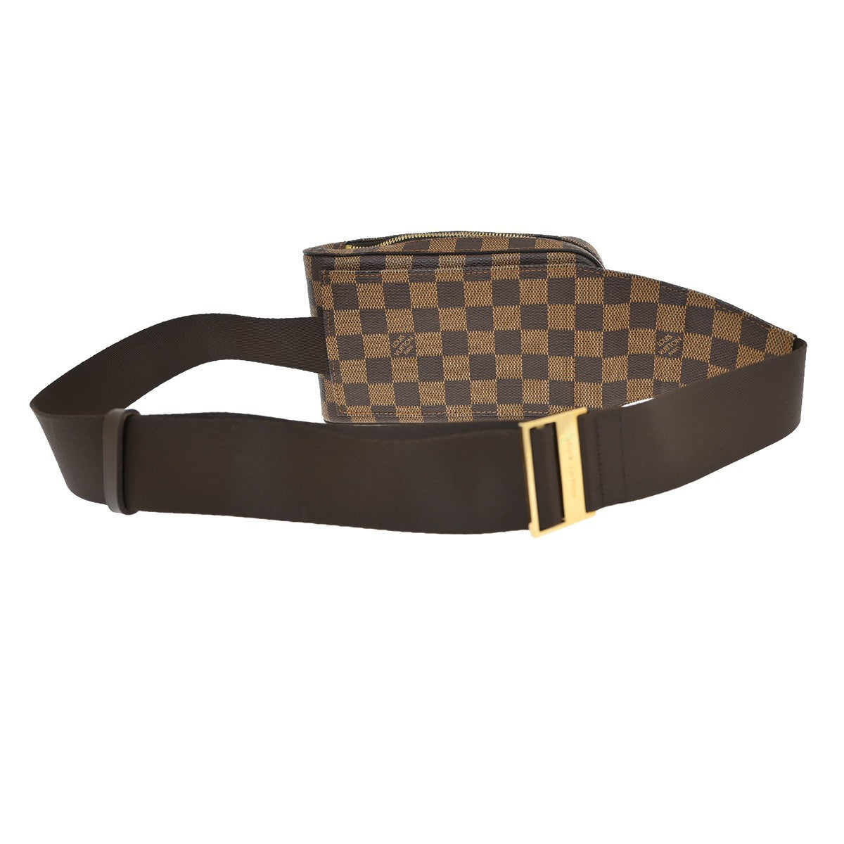Louis Vuitton Geronimos Waist Bag Damier Brown Canvas Shoulder Bag Bag (Pre-Owned)